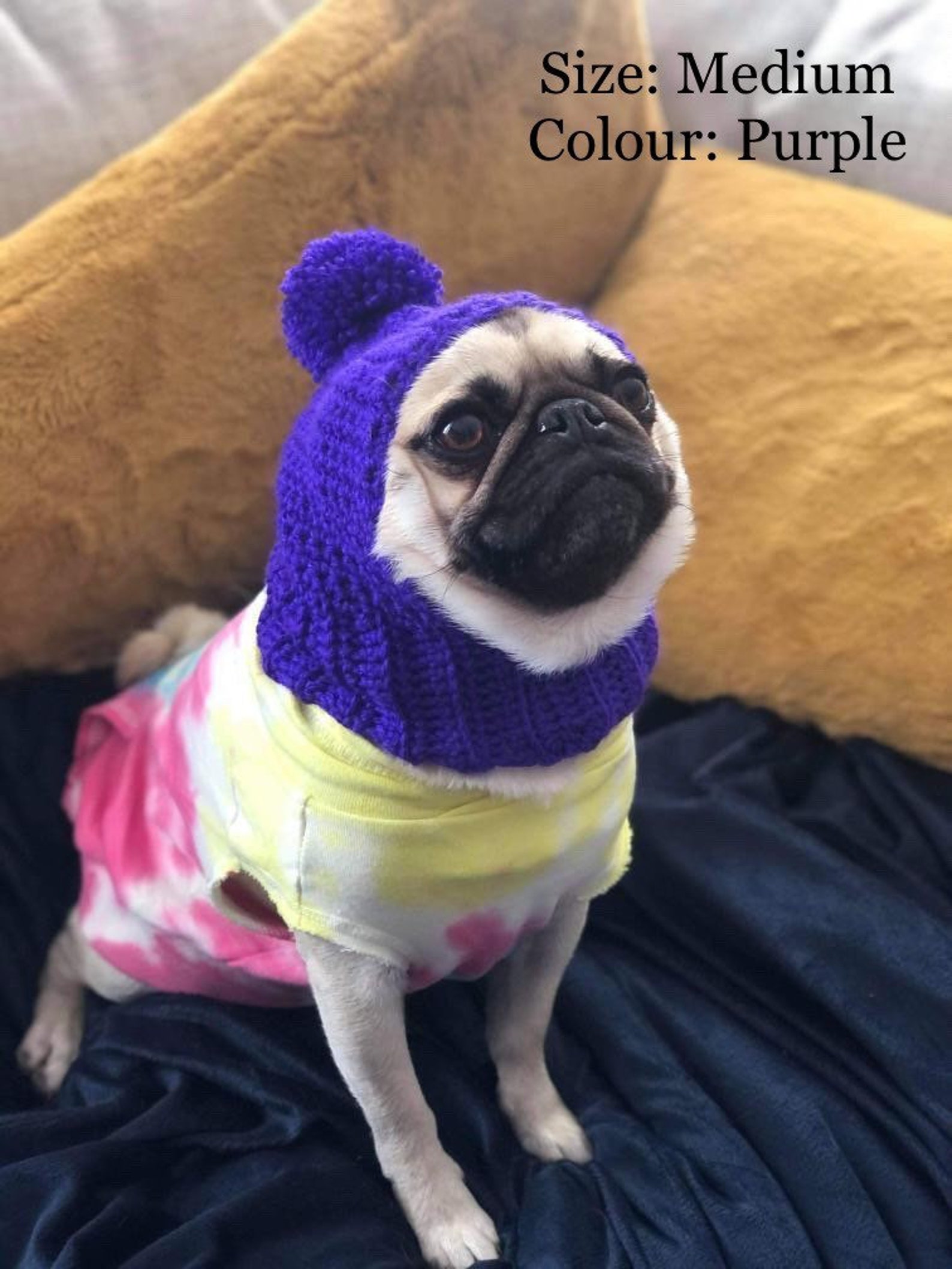 Dog Balaclava Hat Pet Bobble Hat Pompom Hat Winter Hat Etsy