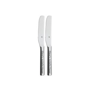 WMF Nuova Brunchmesser, Frühstücksmesser Set 2-tlg mit Gravur, Messer graviert, personalisiert Geschenk Geburtstag Gastgeschenk Bild 1