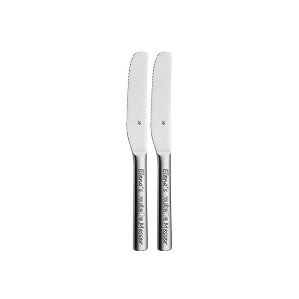 WMF Nuova brunch knife, breakfast knife set 2-piece with engraving, knife engraved, personalized | Gift birthday | Guest gift