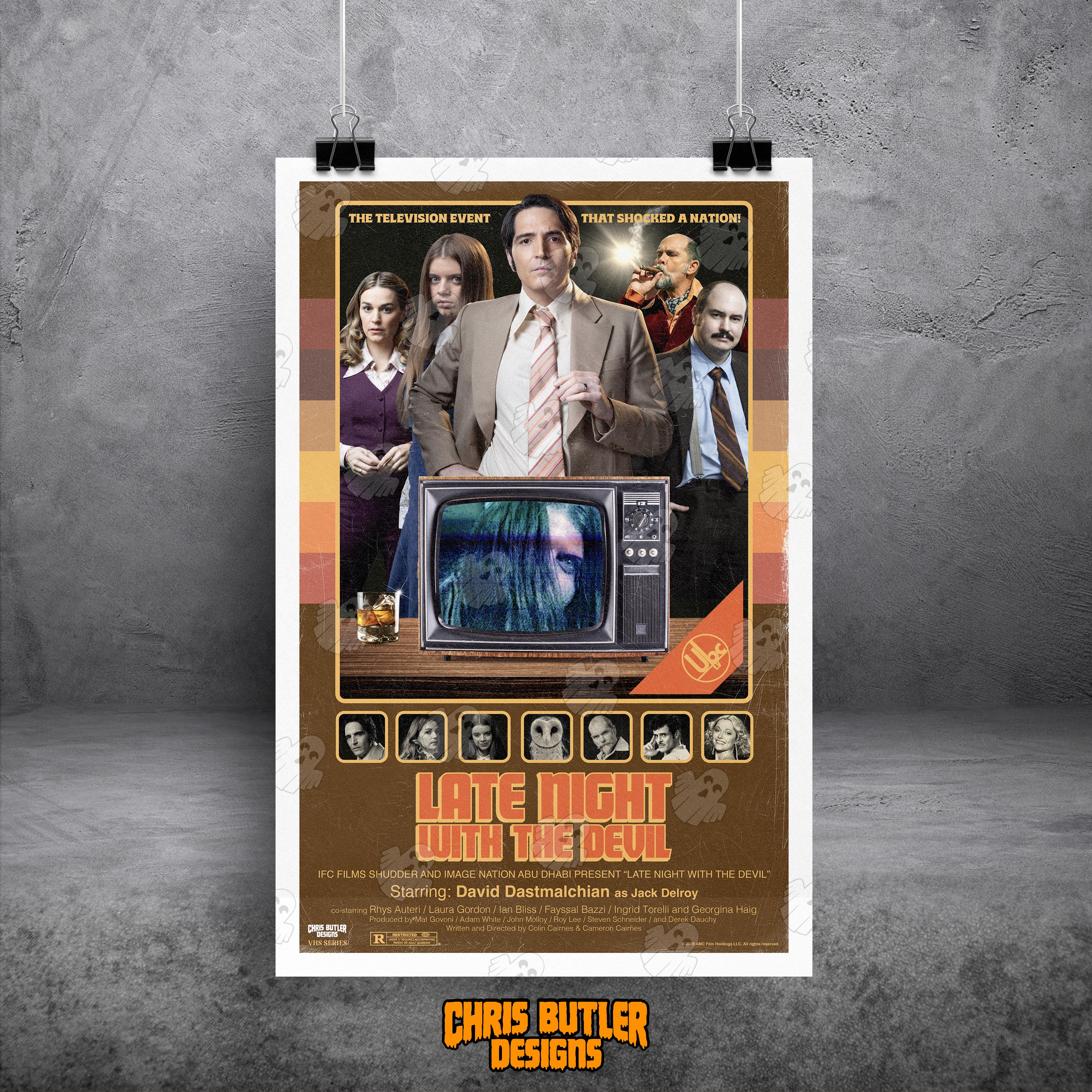 Late Night With the Devil VHS SERIES **officially Licensed** 11x17