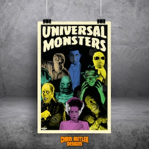 Universal Monsters 11x17 Alternative Movie Print