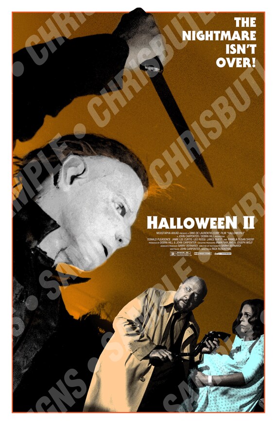 Halloween II Diseño Dos póster de película 11x17 - Etsy España