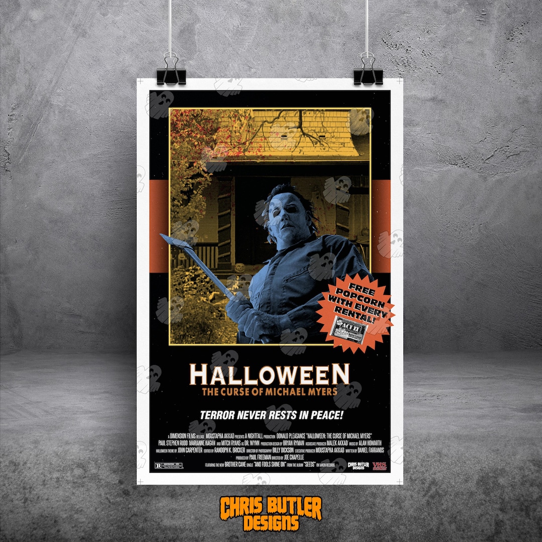 Michael Myers Halloween 映画キャンバスポスター6枚セット Michael Myers Halloween 映画キャンバスポスター6枚セット