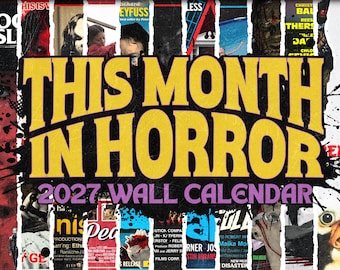 This Month In HORROR! 2027 Wall Calendar