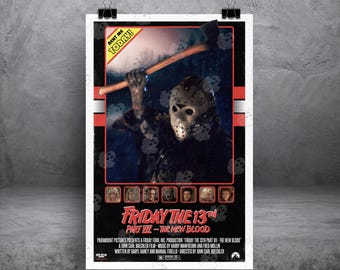 Friday The 13th Part VII: The New Blood (VHS Series) 11x17 Alternative Movie Print