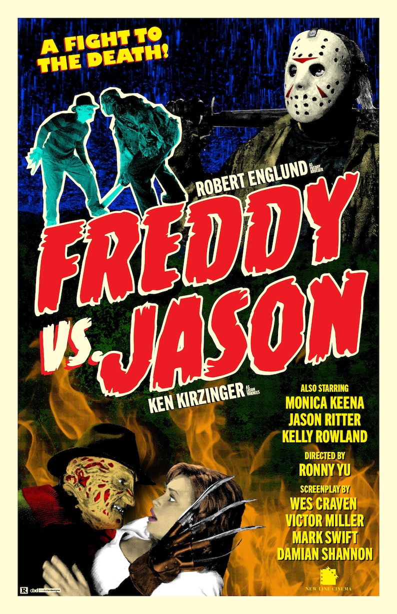 Freddy Vs Jason Classic Series 11x17 Movie Poster Etsy