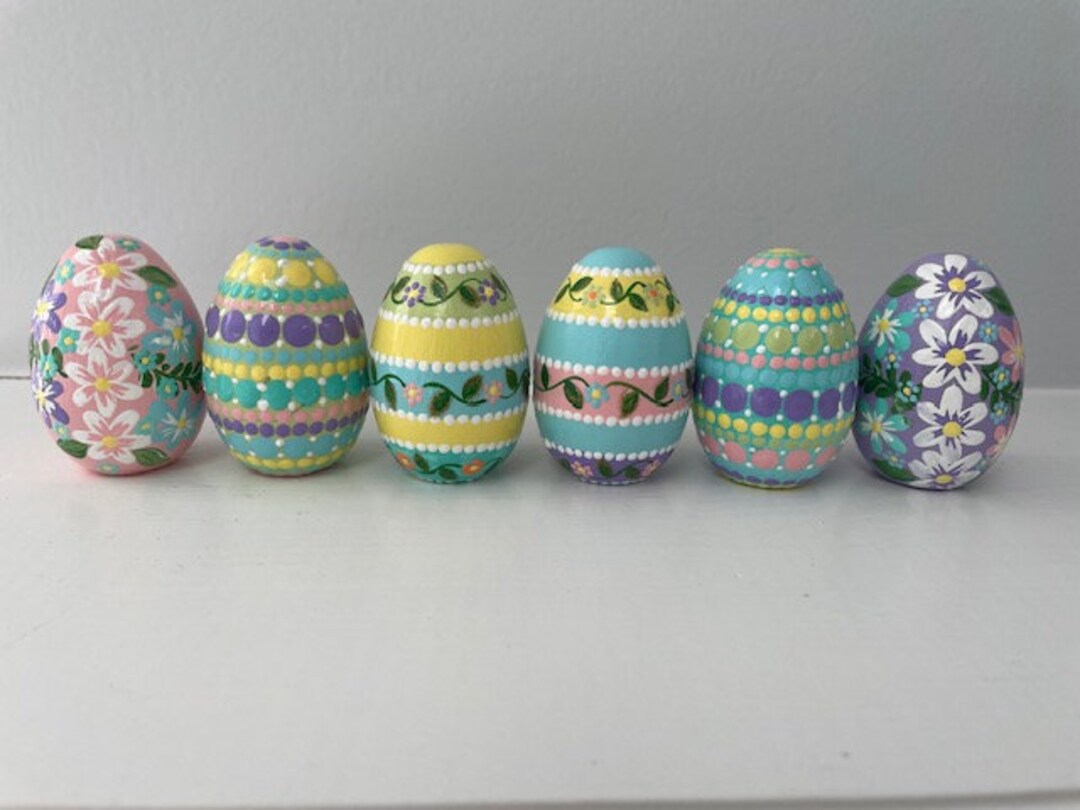 Handpainted Wooden Easter Eggs - Etsy