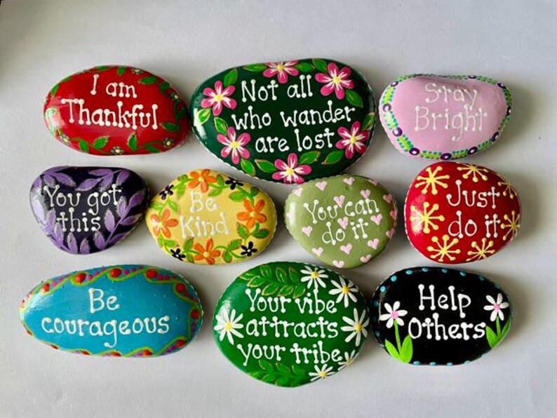 Inspirational Painted Rocks - Etsy