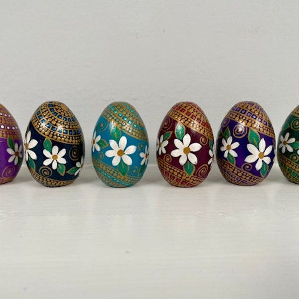 Handpainted Wooden Easter Eggs