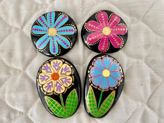 Colorful Flower Rocks