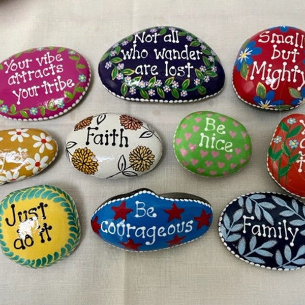 Painted Rocks With Quotes - Etsy