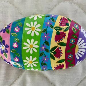 Floral Design Painted Rock