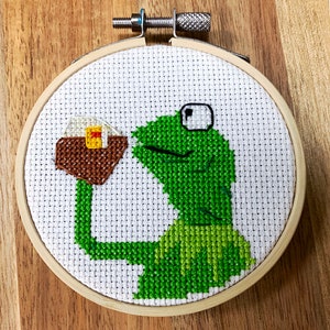 Sipping Tea Cross Stitch Pattern