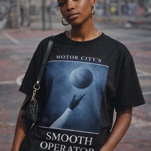 Camiseta de baloncesto de los Detroit Pistons Smooth Operator Jumper All Star de los años 90 / Camiseta con portada de álbum