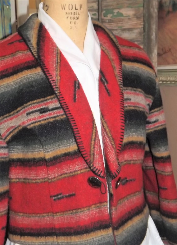 Southwest blanket Crop Jacket