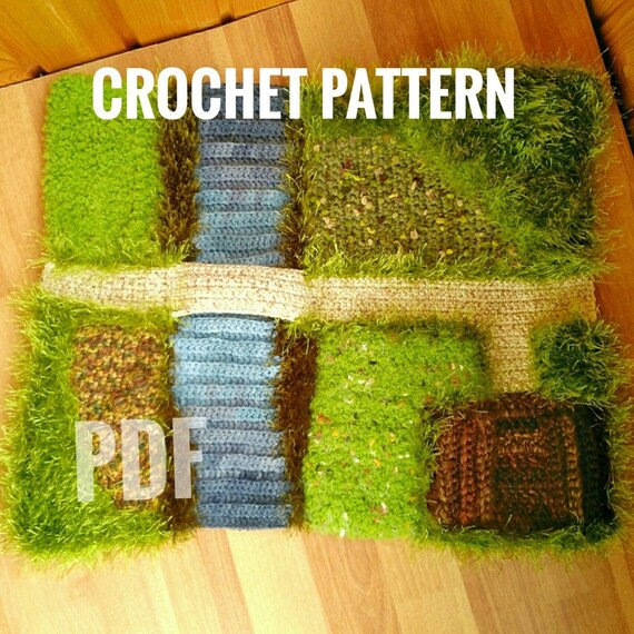 Crocet pattern play mat baby PDF English ferm play mat