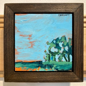 Landscape Original Acrylic Framed Painting, Landscape Painting, Original Artwork