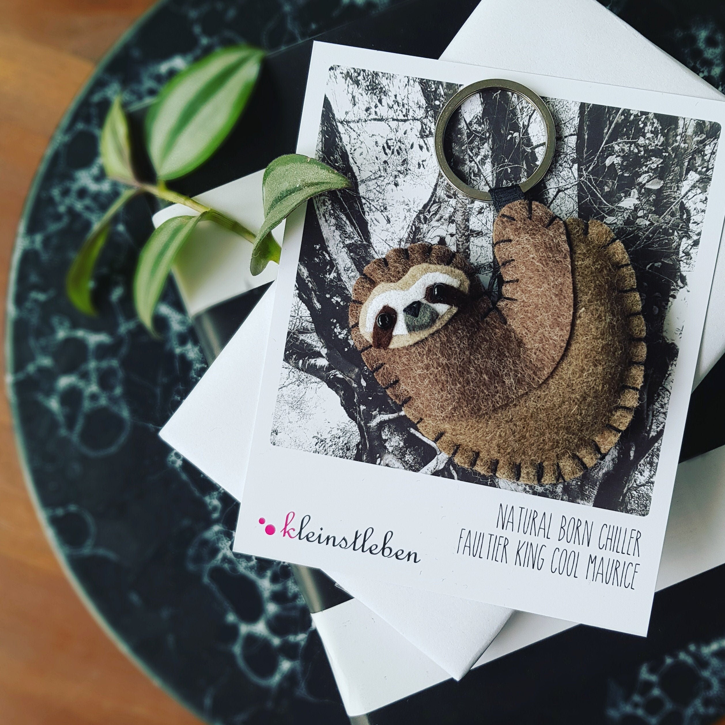 Faultier Anhänger Filz Glücksbringer Kleinigkeit Geschenk Etsy