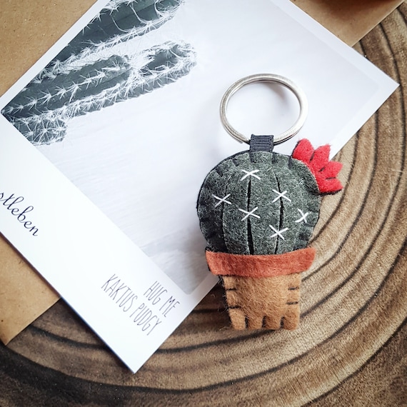 Kaktus Anhnger, Filz, Glcksbringer, Geschenk, Kleinigkeit, Advent,  Weihnachten, Grukarte, lustig, Botanik, cool, Mexiko, Hipster, urban