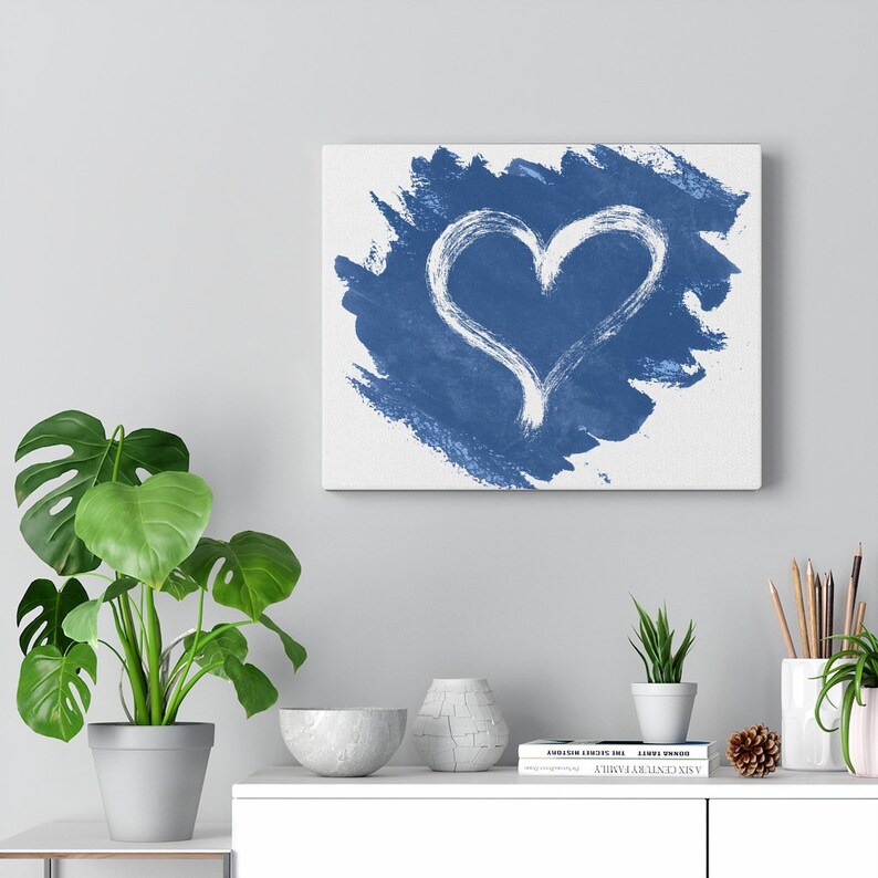Canvas Gallery Heart Shaped Canvas Wall Artwork Ready to Hang Cute Love