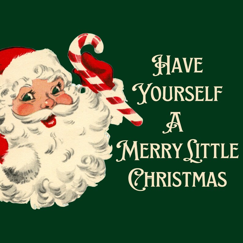 Vintage & Retro Christmas Poster Wall Art Etsy