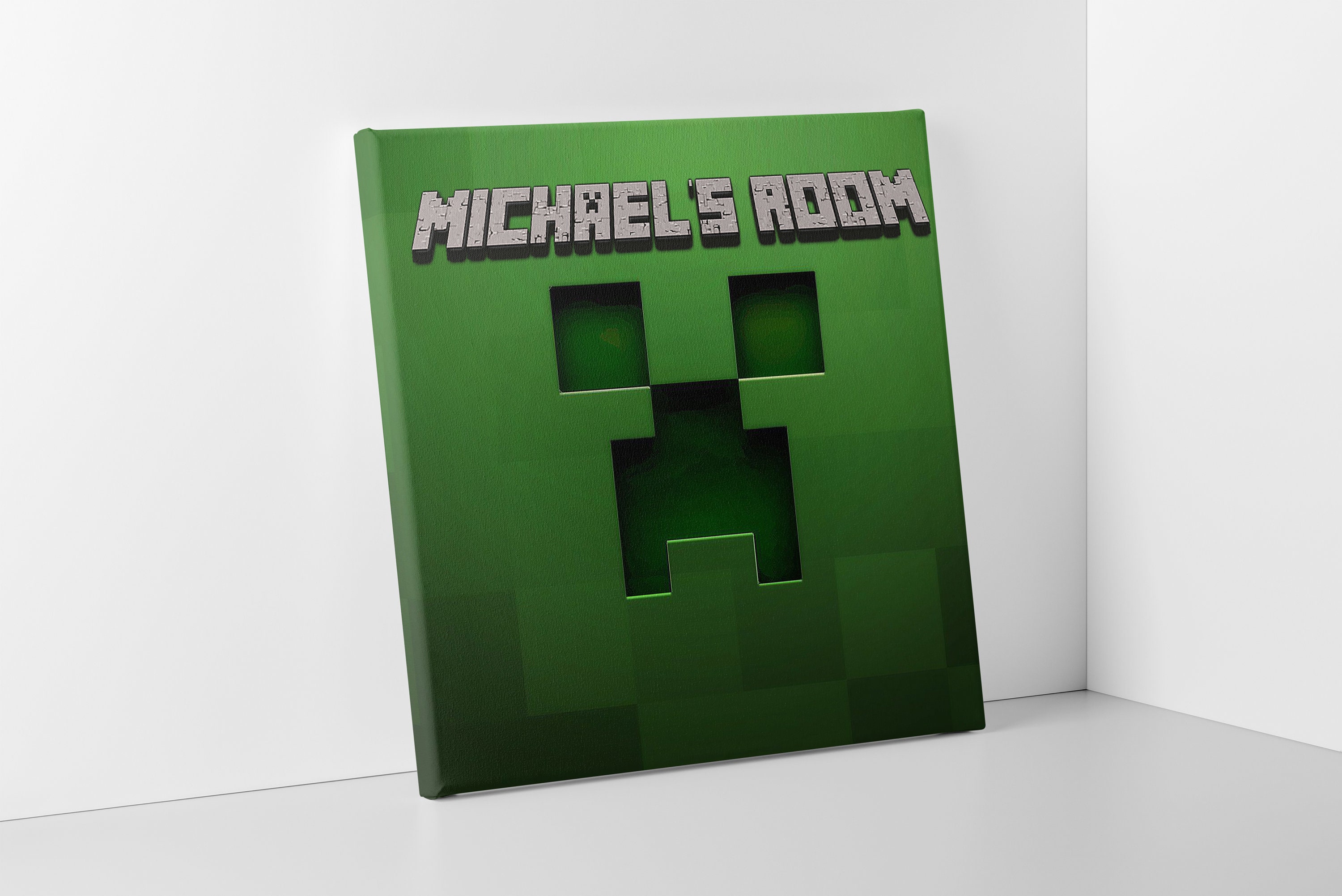Minecraft Canvas Wall Art Personalized Minecraft Canvas Wall Etsy
