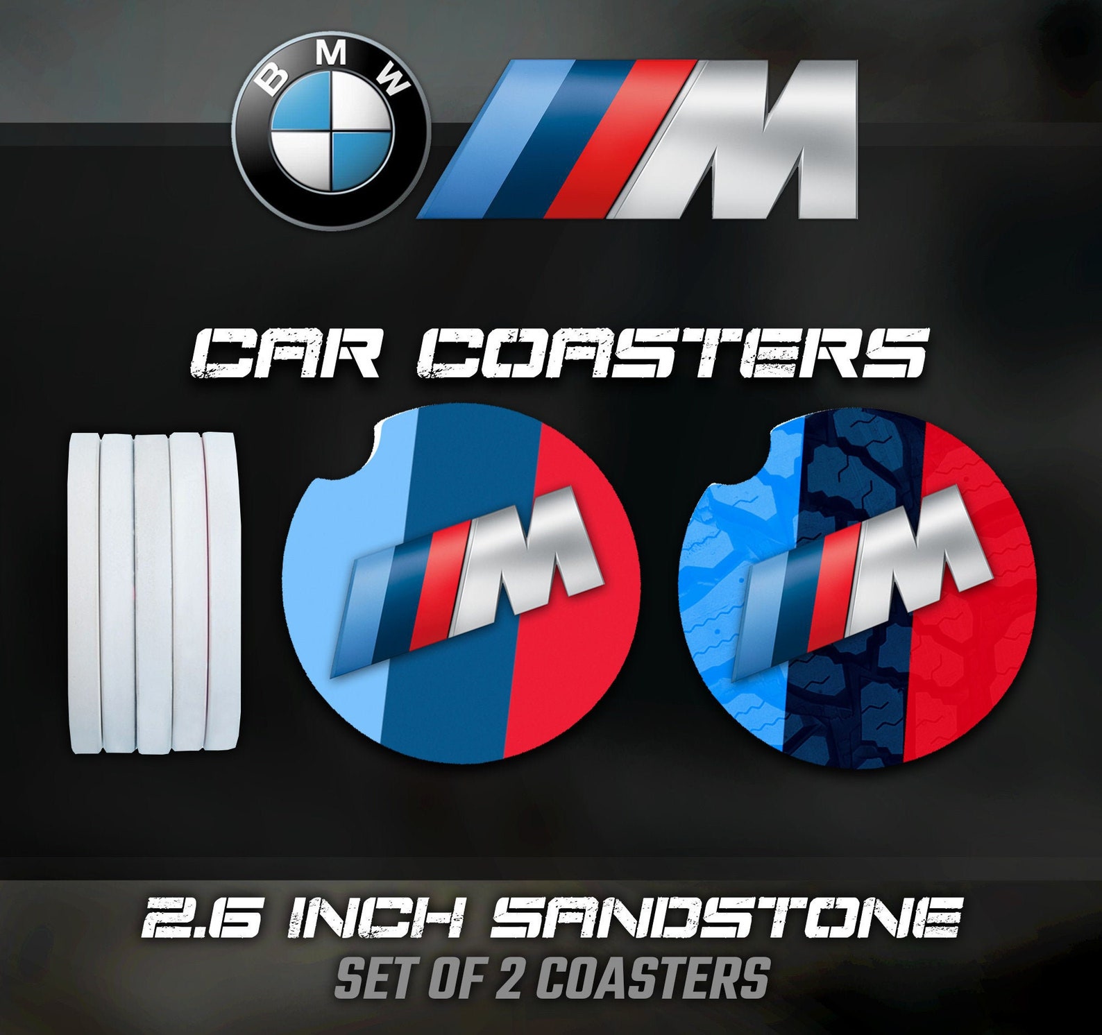BMW M Car Coasters ACCESORIOS BMW BMW Car Coaster Etsy