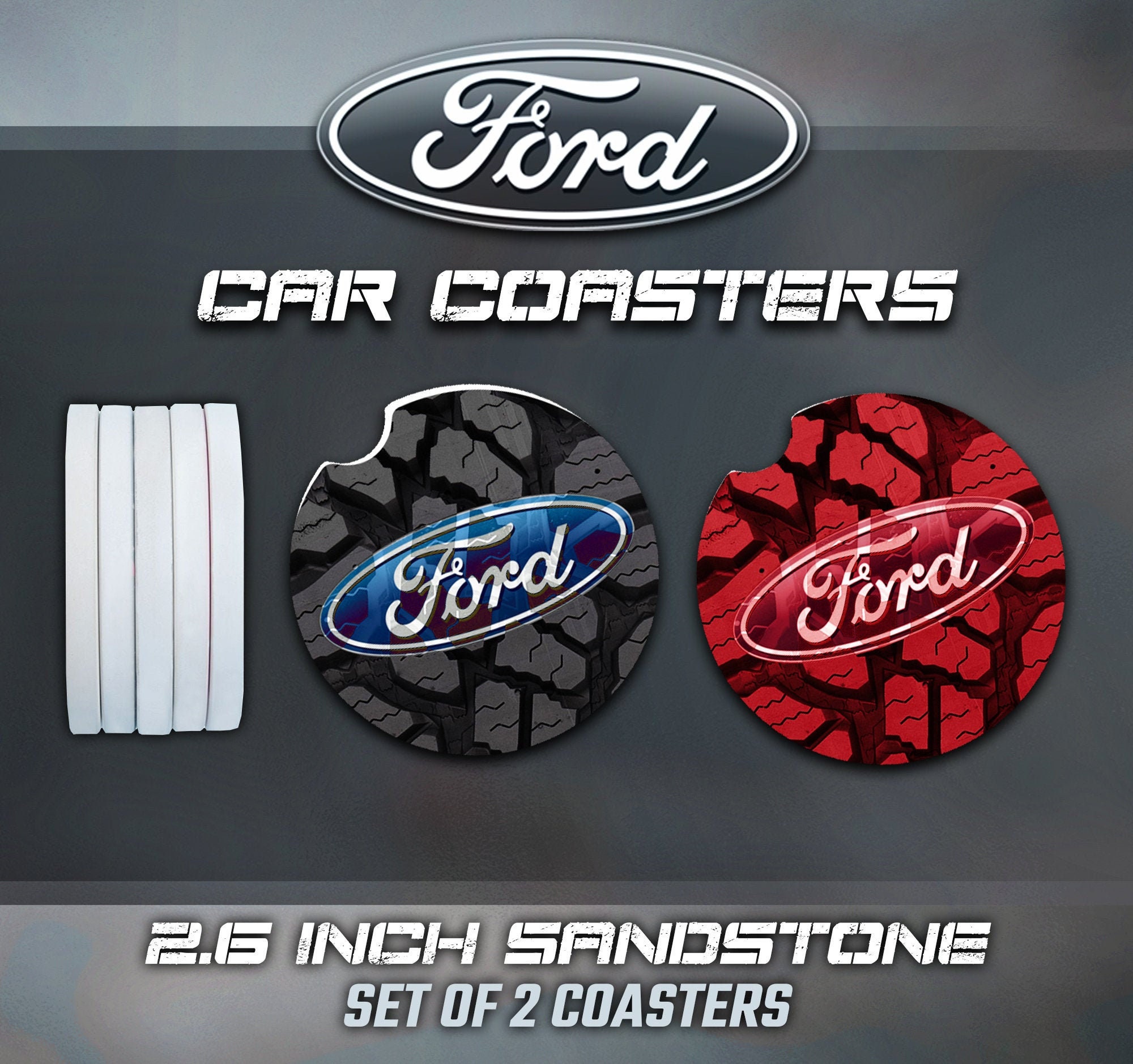 Ford Car Coasters Ford Accessories Etsy