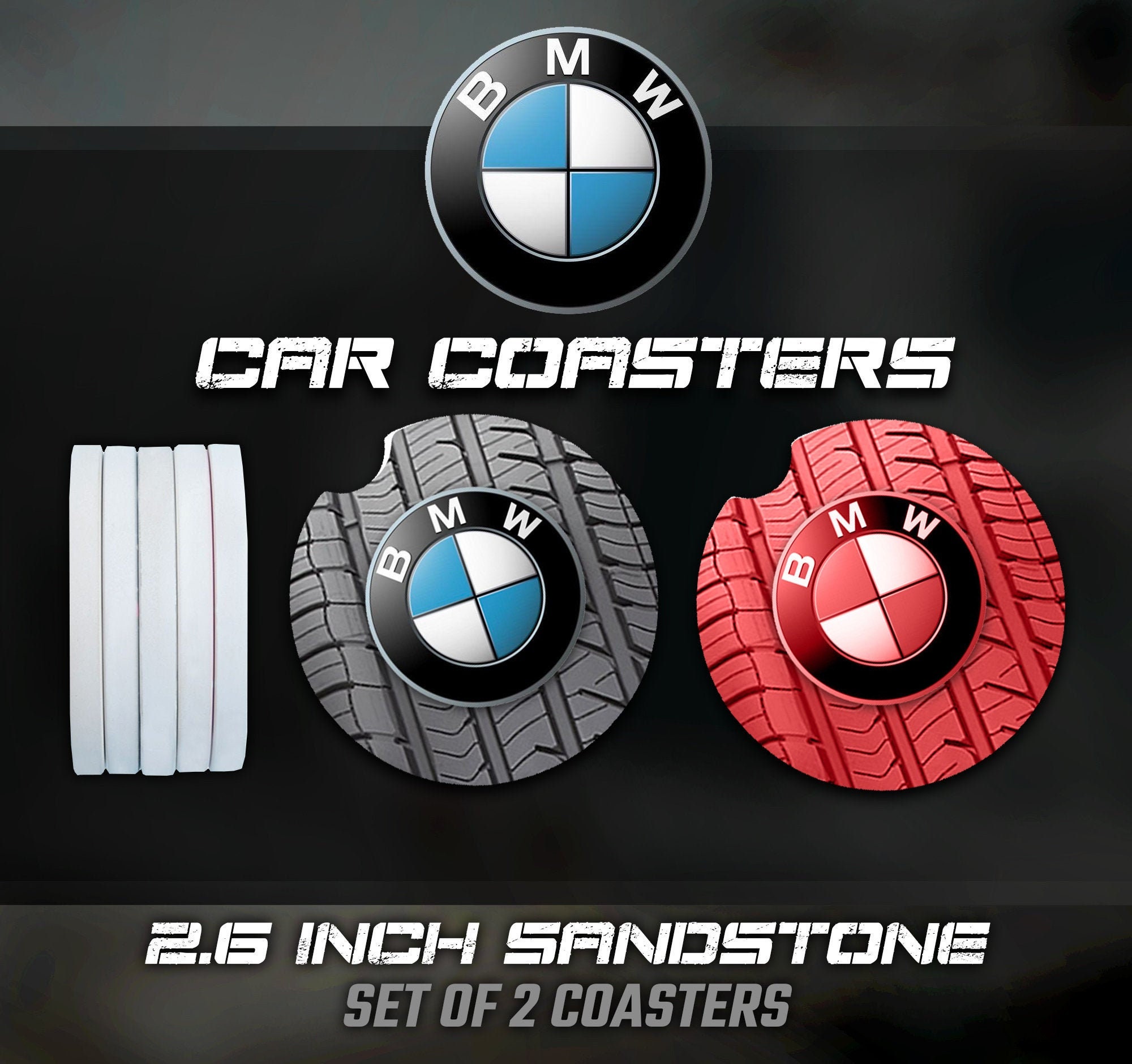 BMW Car Coasters BMW Accessories BMW Car Coaster Etsy