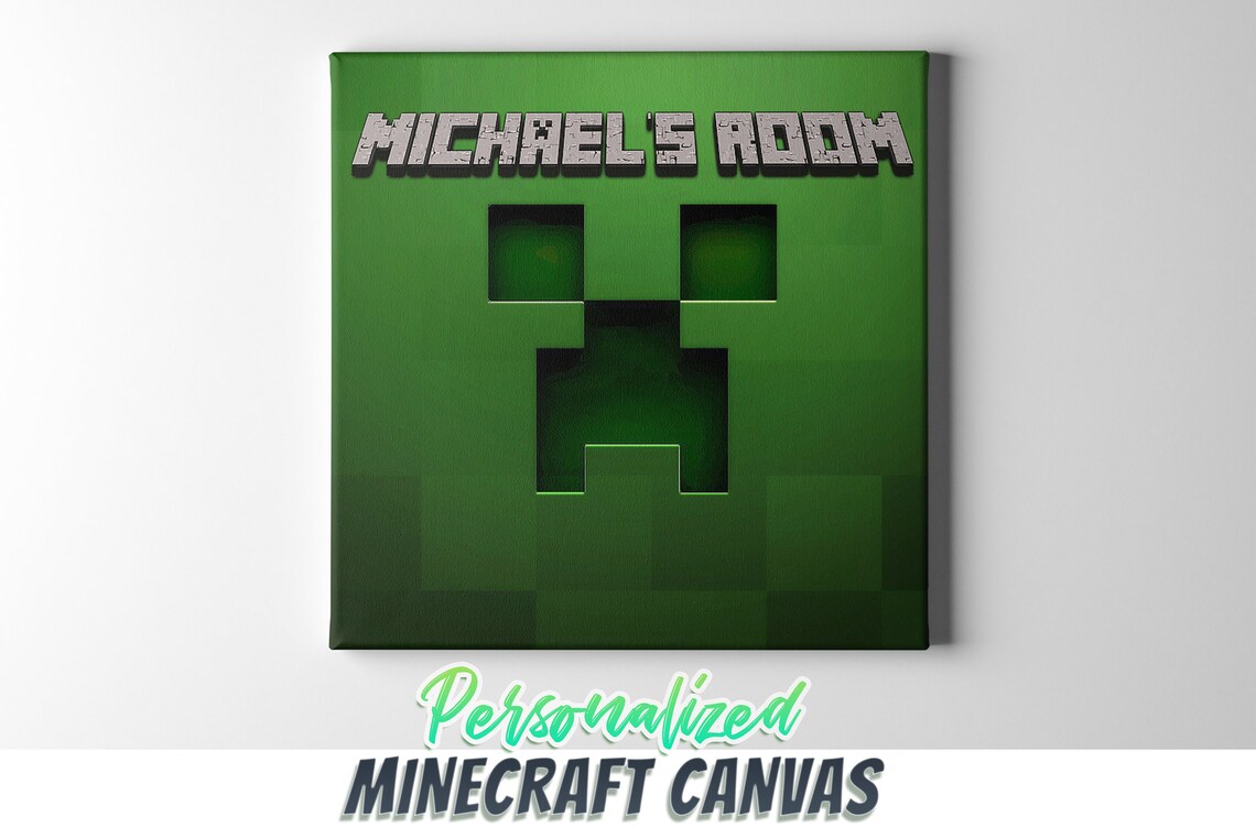 Minecraft Canvas Wall Art personalizado Minecraft Canvas Wall Etsy