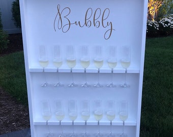 Champagne Wall With Stand - Holds 21 Champagne Flutes - Champagne Bar - Champagne Wall For Sale - Engagement Party