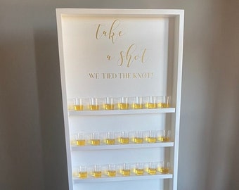 Shot Wall With Stand - Holds up to 48 shot glasses - Shot Holder - Shot Display - Shot Wall Seating Chart - Shot Wall Welcome Gift