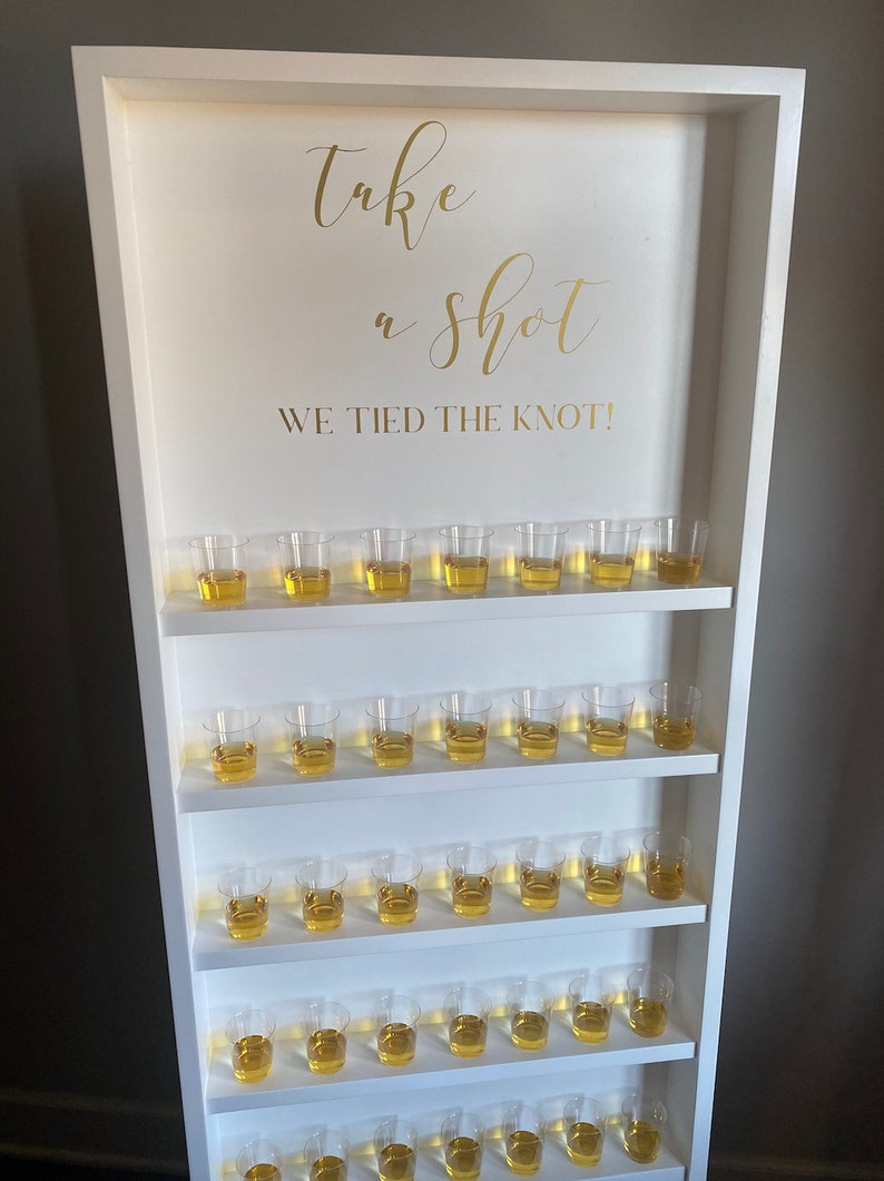 Shot Wall With Stand Holds up to 48 Shot Glasses Shot Etsy