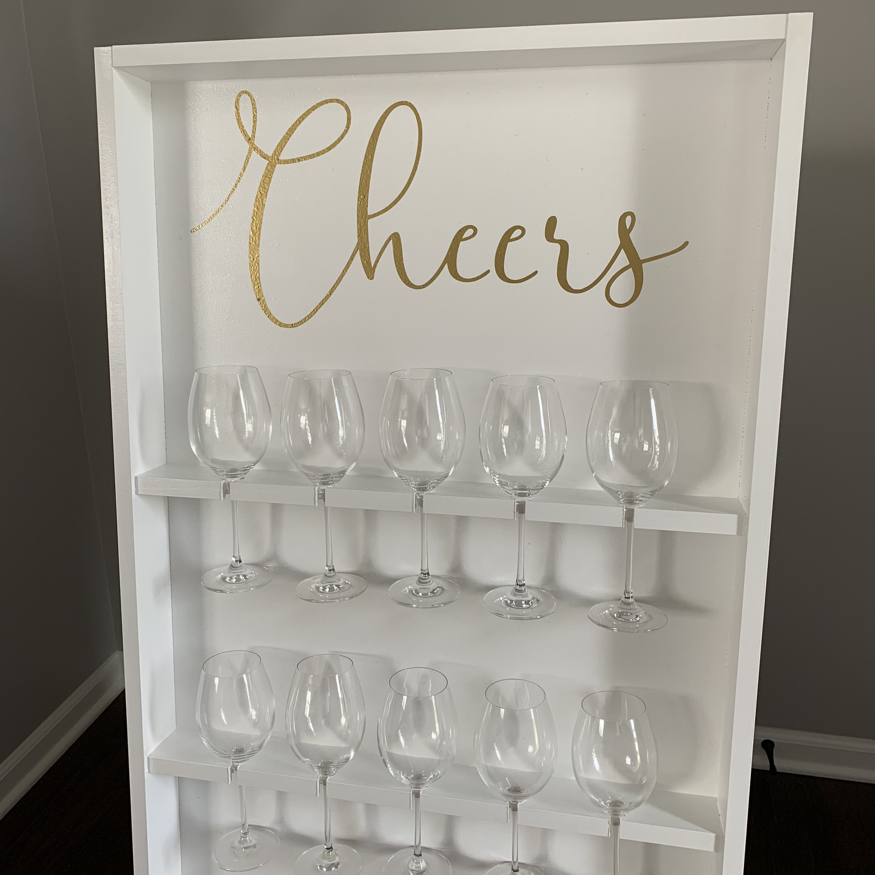 Wine Wall With Stand Holds 15 Red/White Glasses Wine Bar Etsy