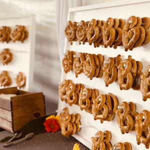 Pretzel Wall With Stand - Holds 32 - Pretzel Wall Wedding - Pretzel Wall Display - Pretzel Wall Stand - Pretzel Wall Large