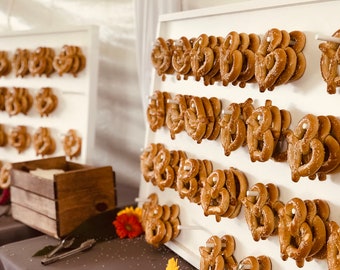 Pretzel Wall With Stand - Holds 32 - Pretzel Wall Wedding - Pretzel Wall Display - Pretzel Wall Stand - Pretzel Wall Large