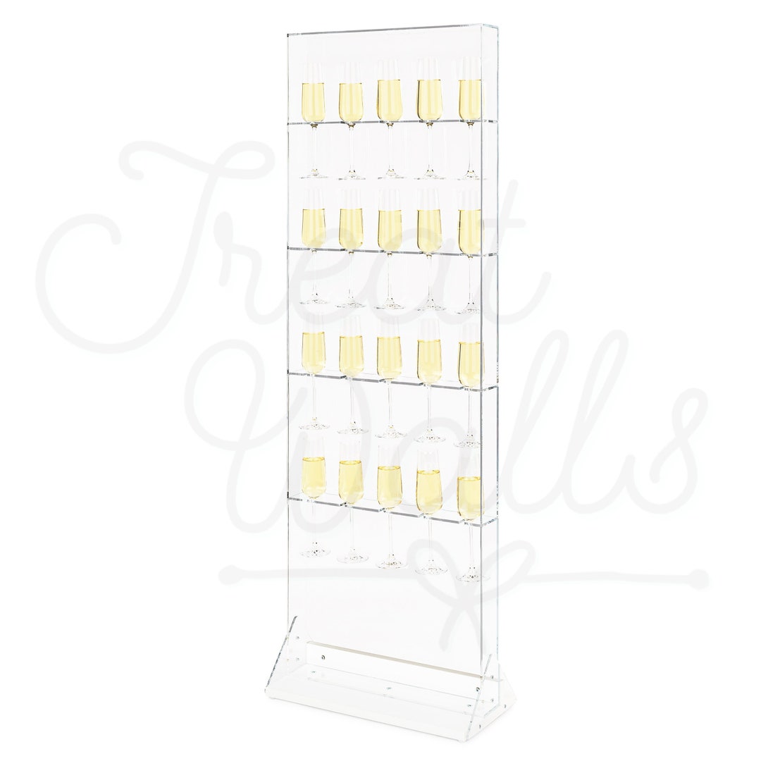 Clear Champagne Wall Freestanding Holds 20 Champagne Flutes - Etsy