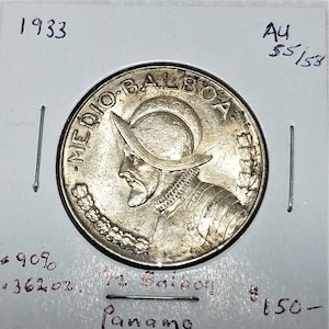 1933  1/2 Balboa  Coins  Foreign Money