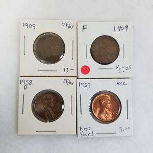 Indian Head Cent and Lincoln Cents     Coins    Collectibles