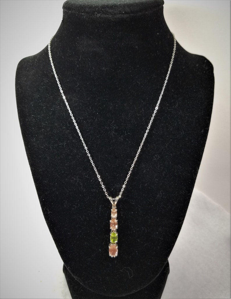 Oregon Sunstone/peridot Necklace With Earrings Sunstone Etsy