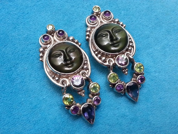 Beautiful Sajen sterling clip earrings pendants, … - image 3