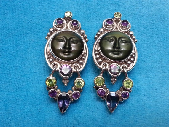 Beautiful Sajen sterling clip earrings pendants, … - image 1