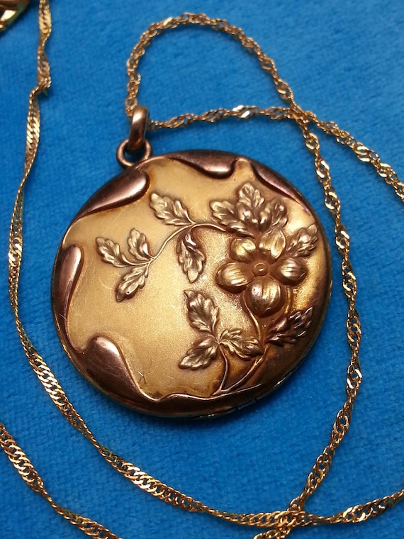 Lovely large antique Edwardian/Art Nouveau locket… - image 8