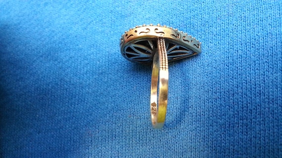 Delightful sterling ruby teardrop ring, sparkling… - image 10