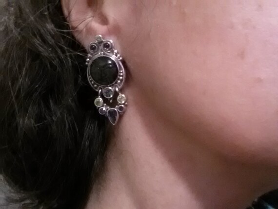 Beautiful Sajen sterling clip earrings pendants, … - image 8
