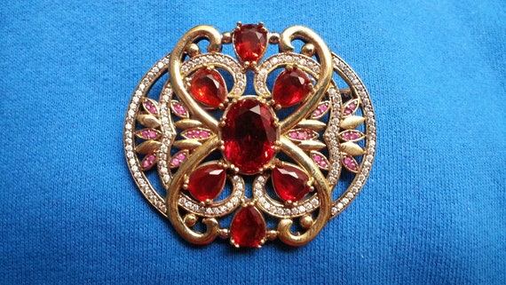 Large impressive Ottoman sterling silver brooch, … - image 1