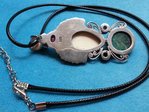 Beautiful sterling silver ruby amazonite garnet a… - image 10