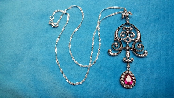 Marvelous sterling silver ruby Victorian/antique-… - image 9