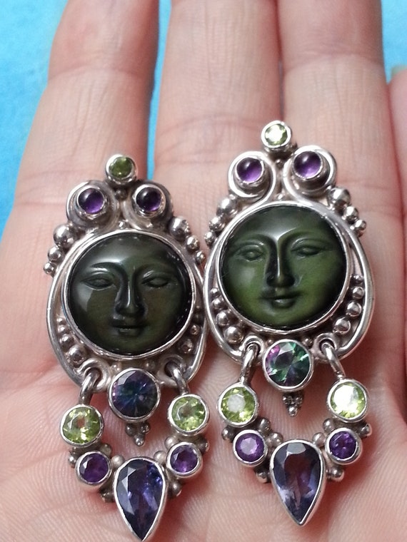 Beautiful Sajen sterling clip earrings pendants, … - image 4