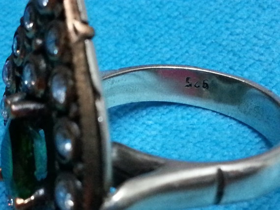 Impressive sterling silver statement cocktail rin… - image 9